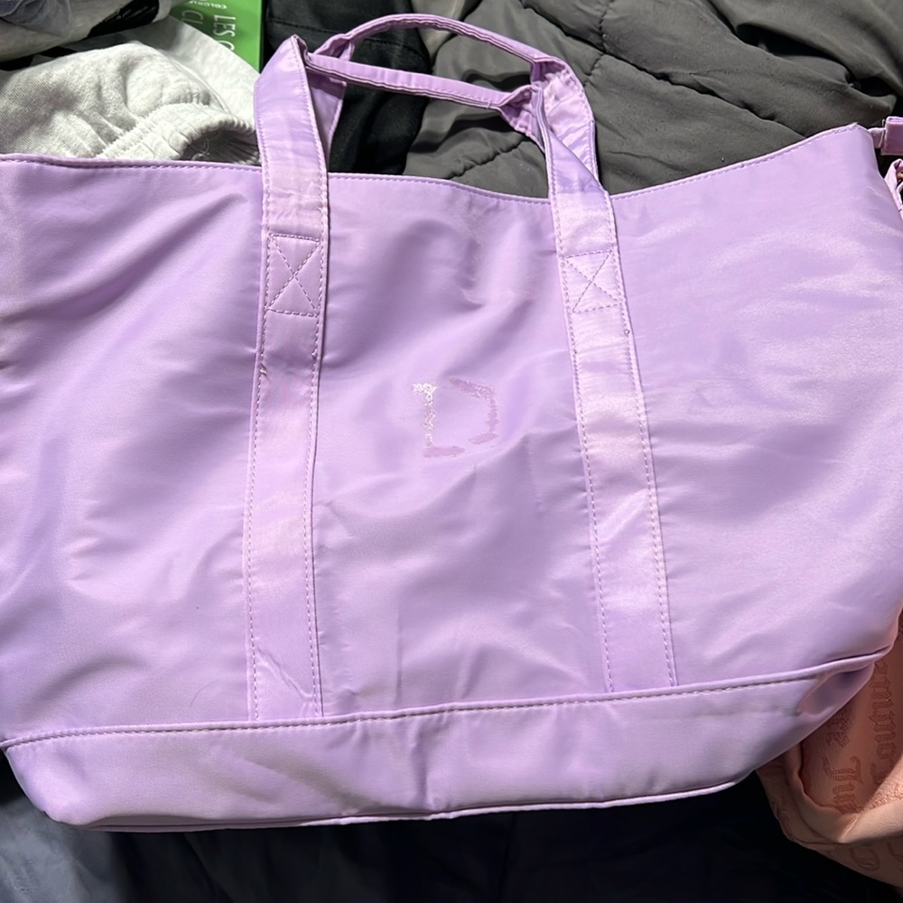 Plain purple tote bag